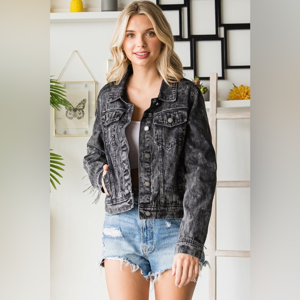 Rhinestone Jean Jacket by VERVET by Flying Monkey - Picture 2 of 4